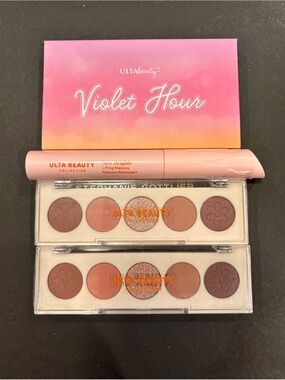 NEW Ulta Eyeshadow Palettes - Violet, Pink, Peach, Brown and New Heights Mascara